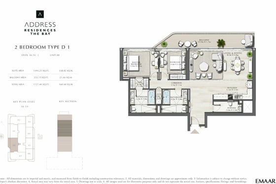 Furnished | 2BR High Floor | Palm Views | Branded, picture 22